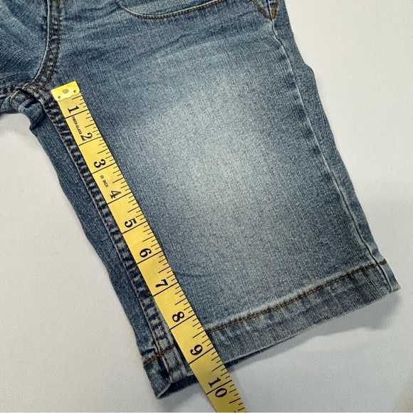 Girls Bermuda Denim Jean Shorts Size 12 Adjust Waist Belted Medium Wash Boho NWT - Picture 7 of 10